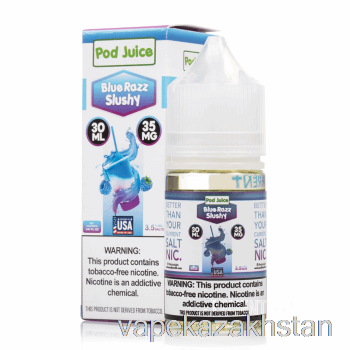 Vape Smoke Blue Razz Slushy - Pod Juice - 30mL 35mg